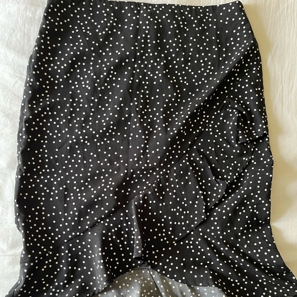Midi black polka dot Skirt - Picture 2 of 4